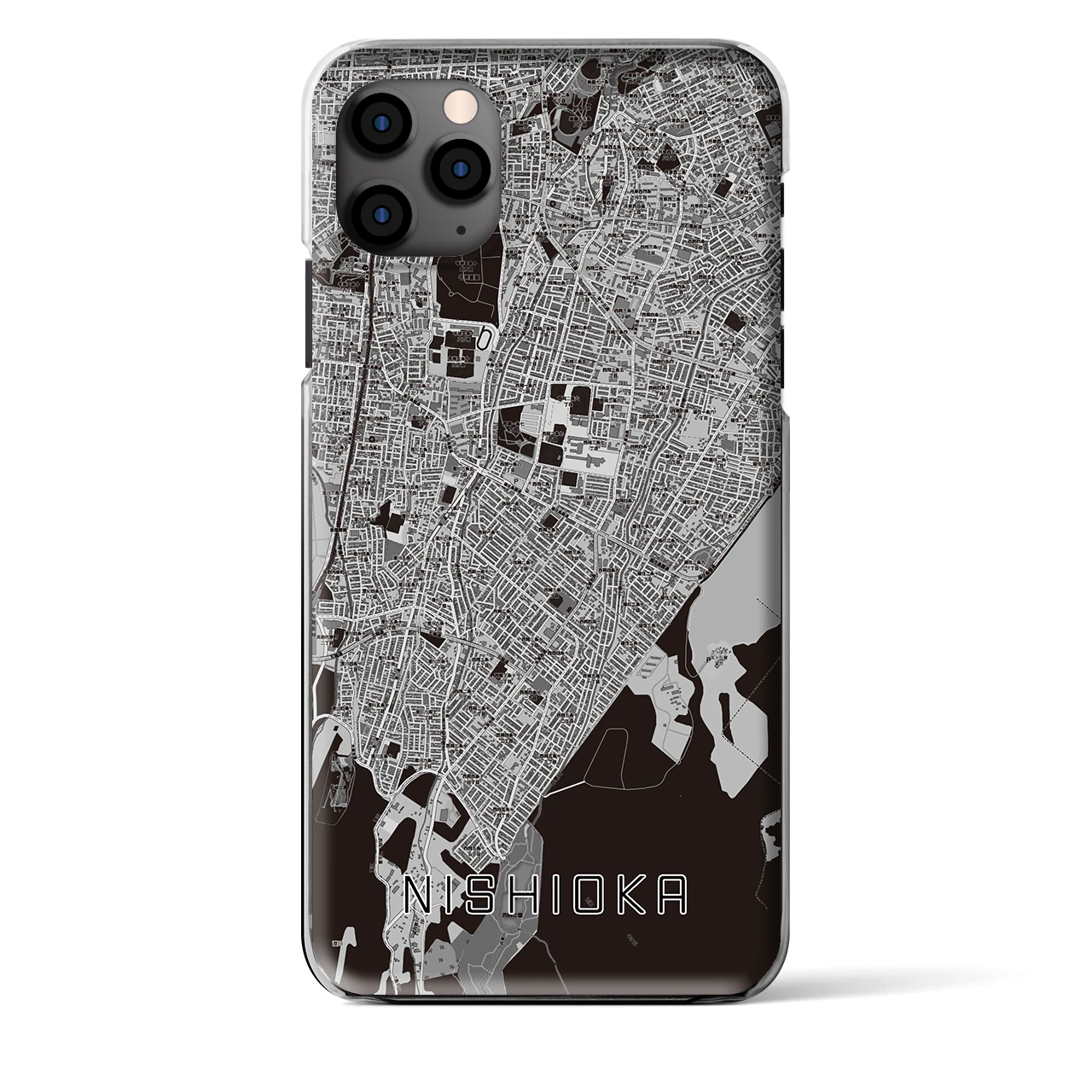【西岡（北海道）】地図柄iPhoneケース（クリアタイプ）