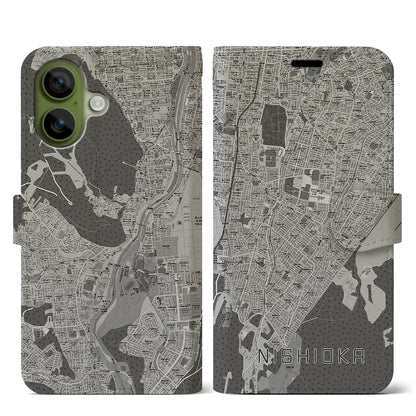 【西岡（北海道）】地図柄iPhoneケース（手帳タイプ）