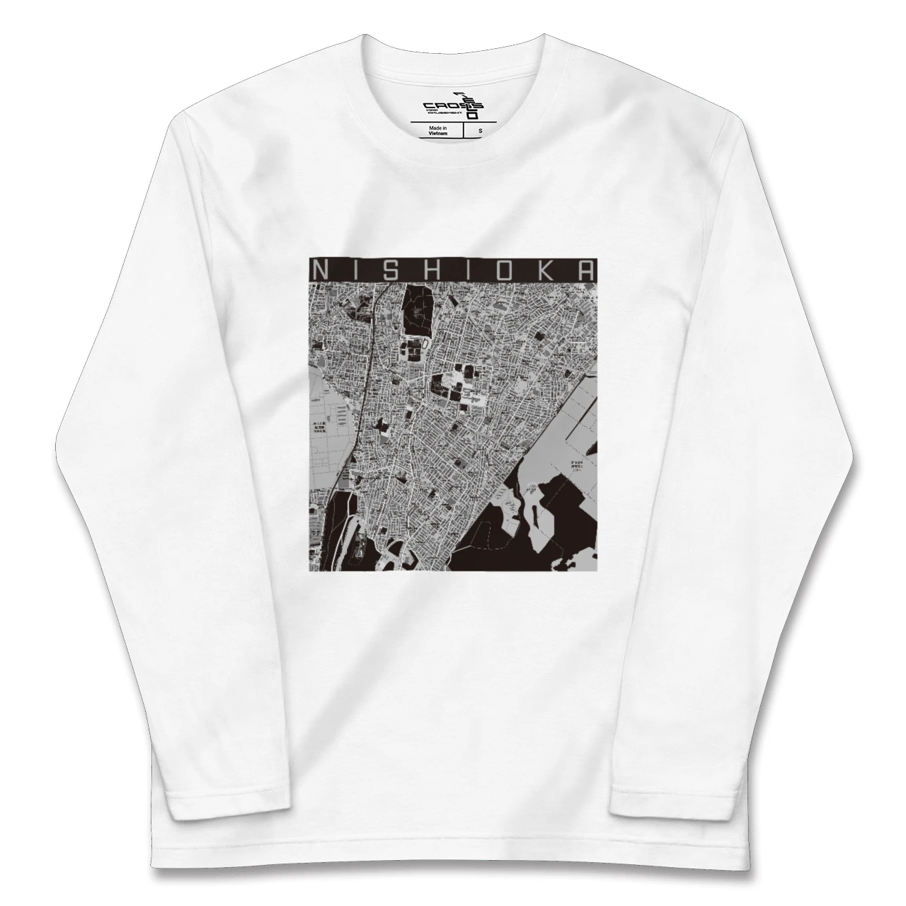 【西岡（北海道）】地図柄ロングスリーブTシャツ