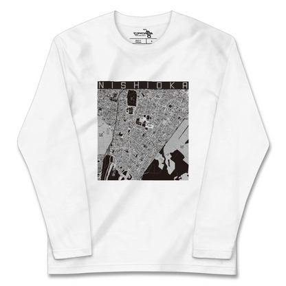 【西岡（北海道）】地図柄ロングスリーブTシャツ