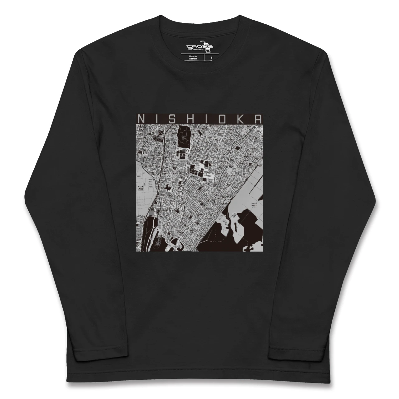 【西岡（北海道）】地図柄ロングスリーブTシャツ