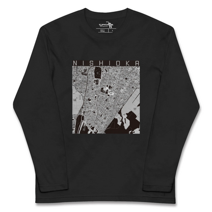 【西岡（北海道）】地図柄ロングスリーブTシャツ