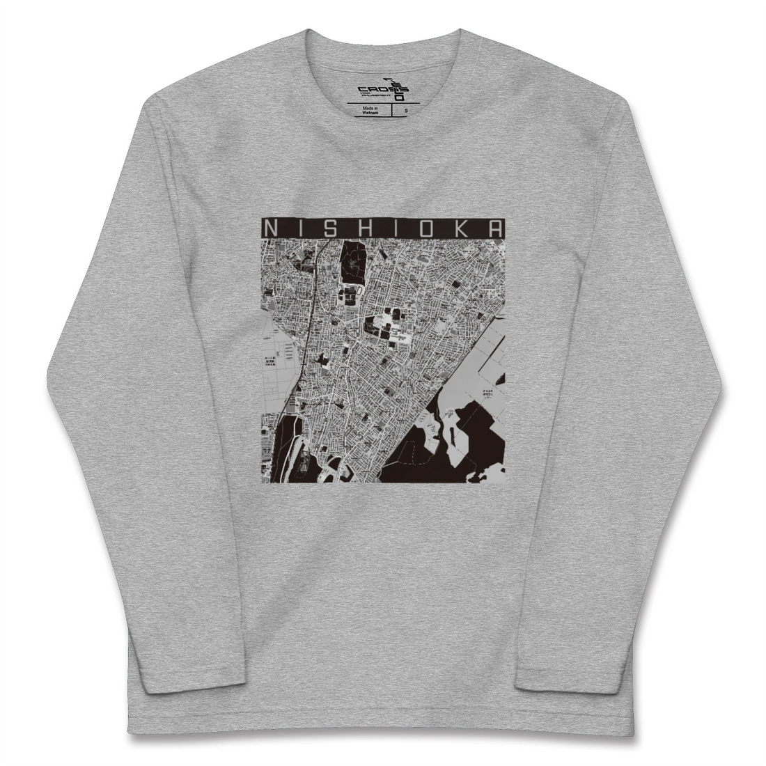 【西岡(北海道)】地図柄ロングスリーブTシャツ