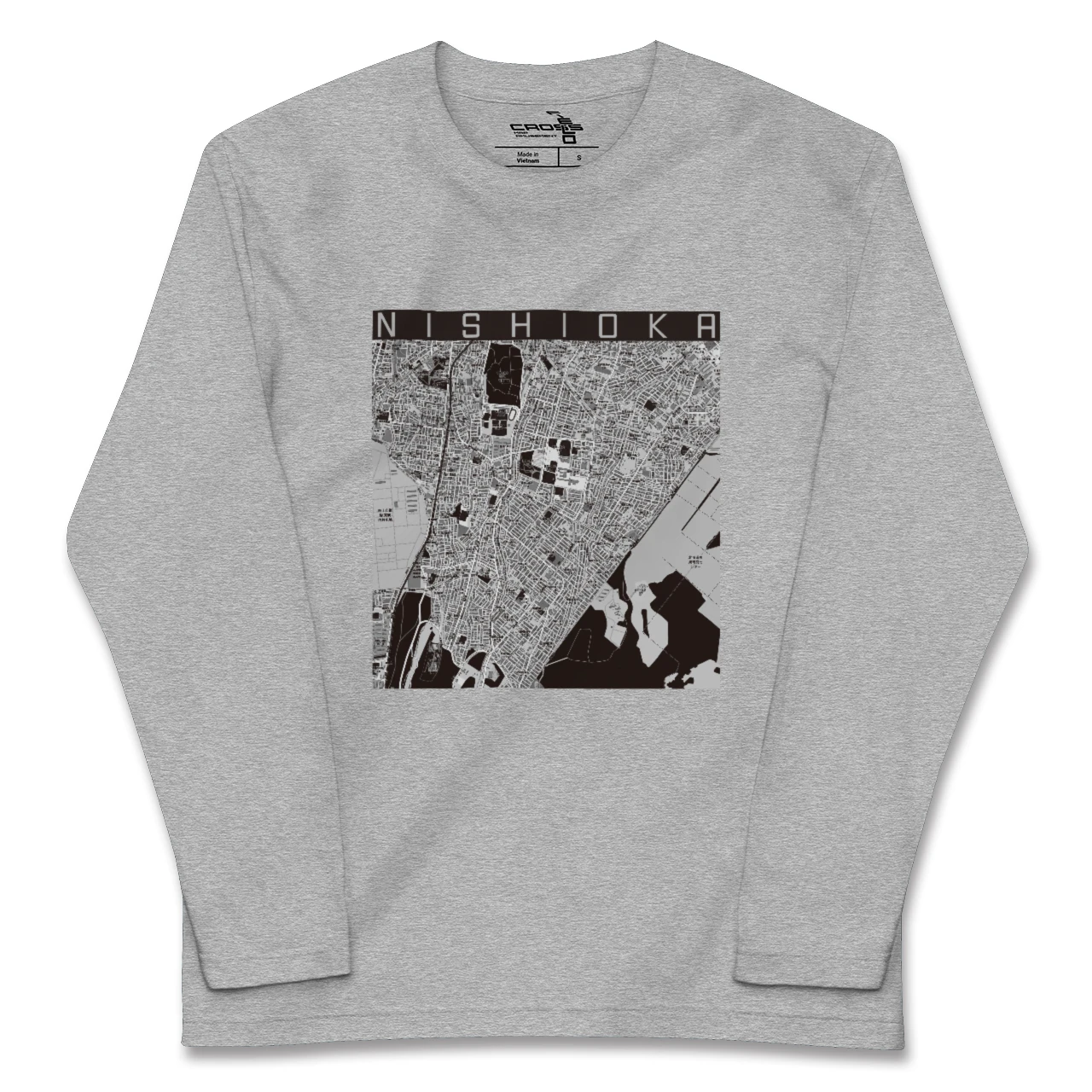 【西岡（北海道）】地図柄ロングスリーブTシャツ