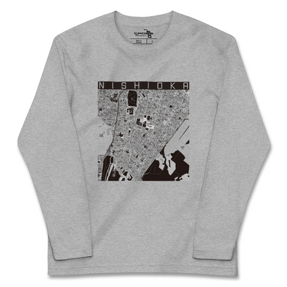 【西岡（北海道）】地図柄ロングスリーブTシャツ