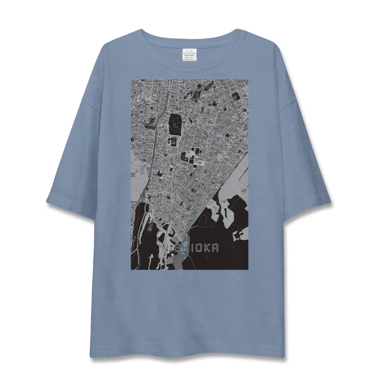 【西岡（北海道）】地図柄ビッグシルエットTシャツ