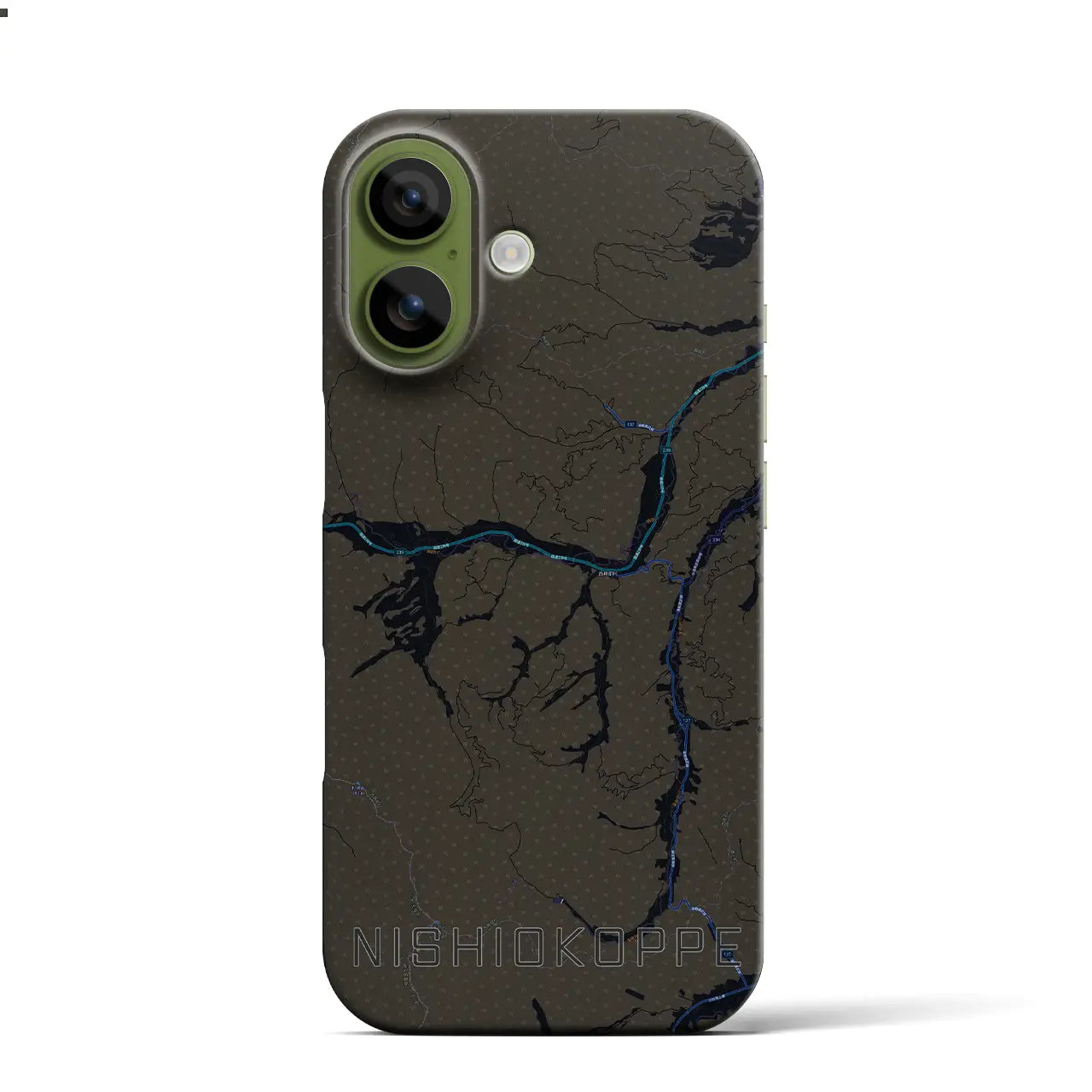 【西興部（北海道）】地図柄iPhoneケース（バックカバータイプ）