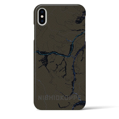 【西興部（北海道）】地図柄iPhoneケース（バックカバータイプ）