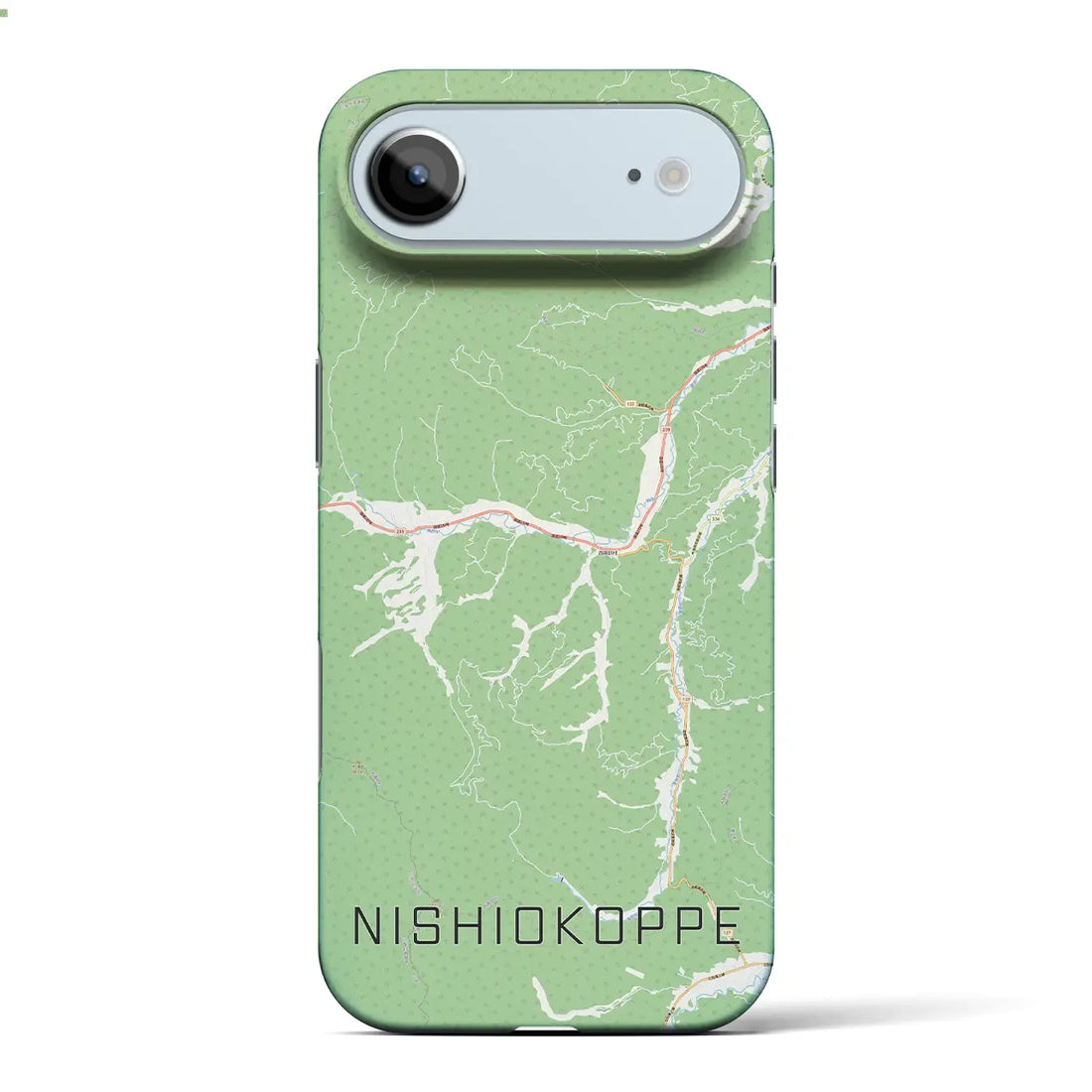 【西興部（北海道）】地図柄iPhoneケース（バックカバータイプ）ブラック・iPhone 17 Pro Max 用