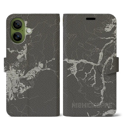 【西興部（北海道）】地図柄iPhoneケース（手帳タイプ）