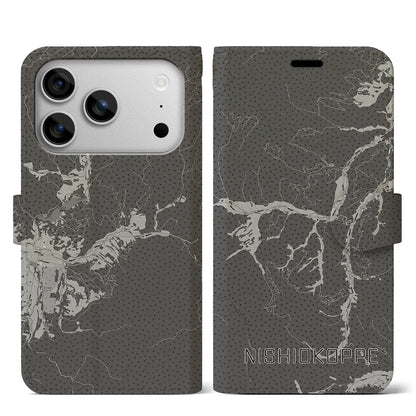 【西興部（北海道）】地図柄iPhoneケース（手帳タイプ）