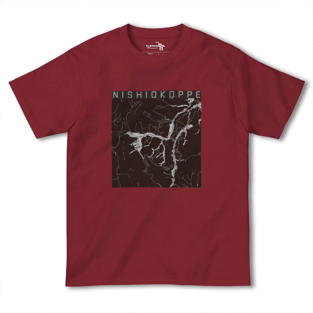 【西興部(北海道)】地図柄ヘビーウェイトTシャツ