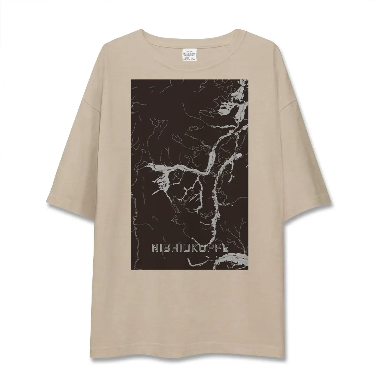 【西興部（北海道）】地図柄ビッグシルエットTシャツ