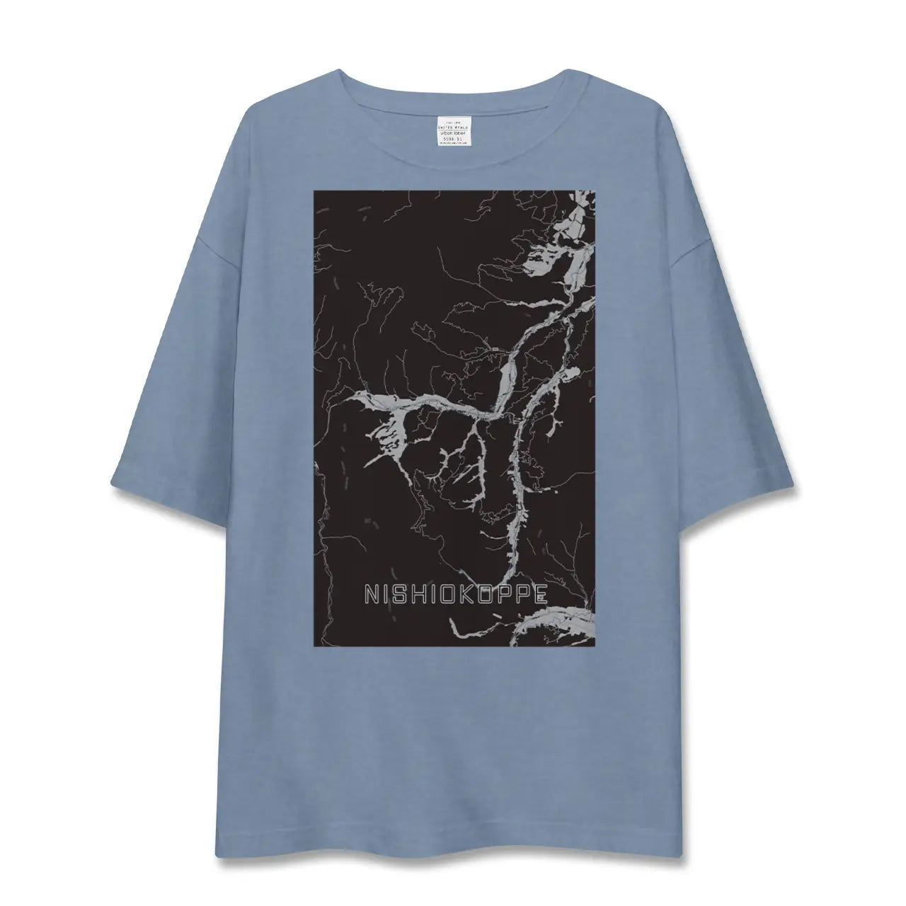 【西興部（北海道）】地図柄ビッグシルエットTシャツ