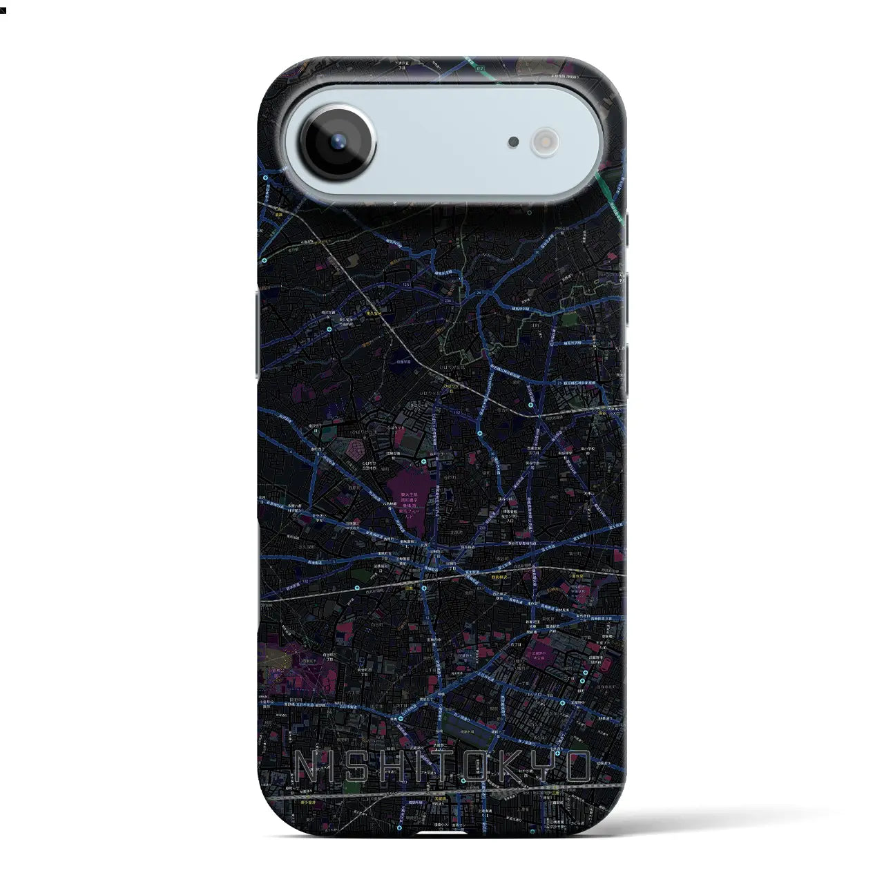 【西東京（東京都）】地図柄iPhoneケース（バックカバータイプ）