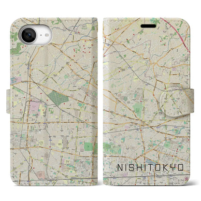 【西東京（東京都）】地図柄iPhoneケース（手帳タイプ）