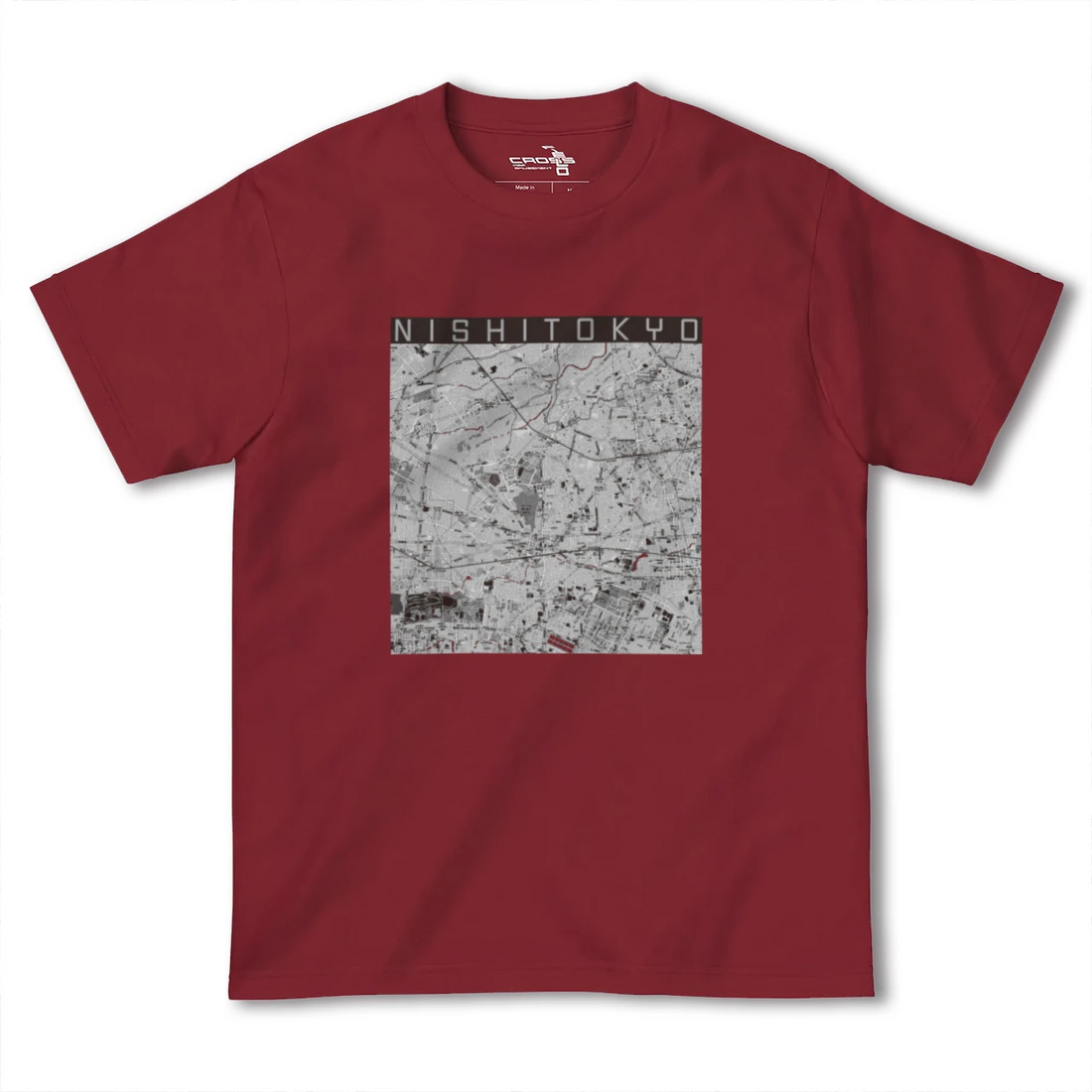 【西東京（東京都）】地図柄ヘビーウェイトTシャツ