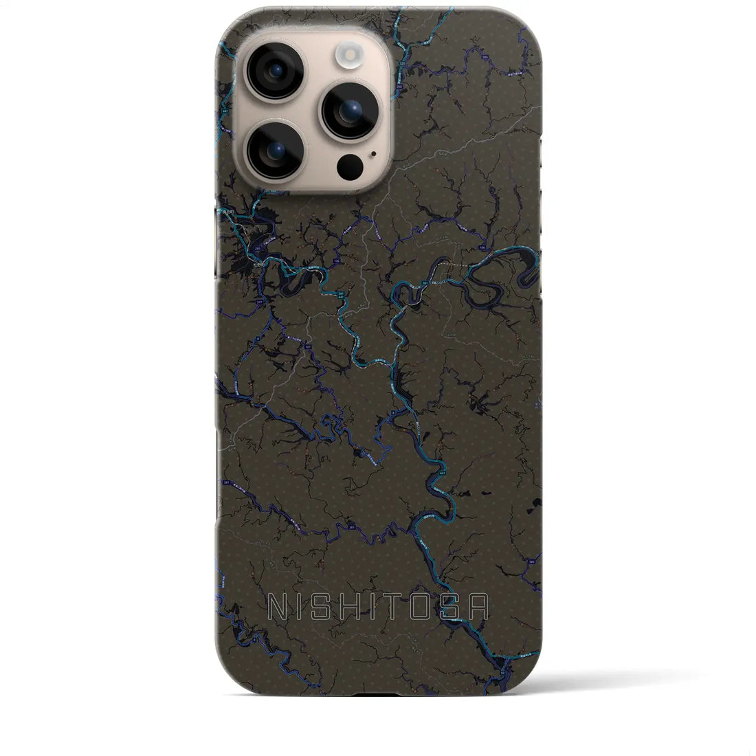 【西土佐(高知県)】地図柄iPhoneケース(バックカバータイプ)