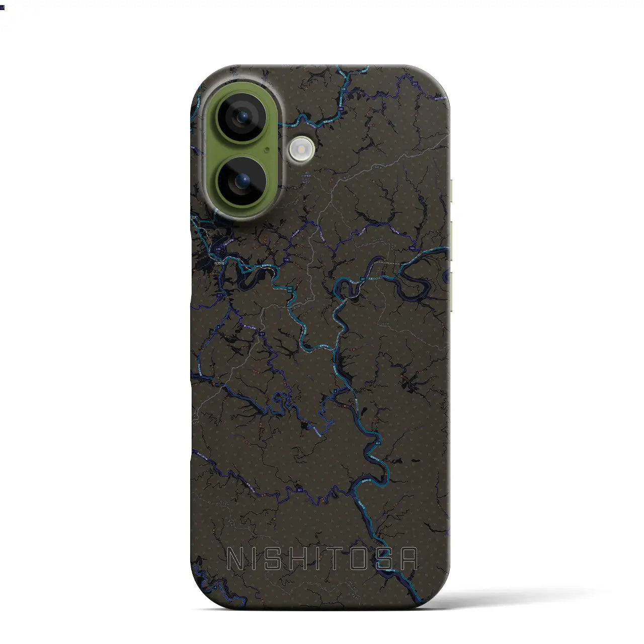 【西土佐（高知県）】地図柄iPhoneケース（バックカバータイプ）