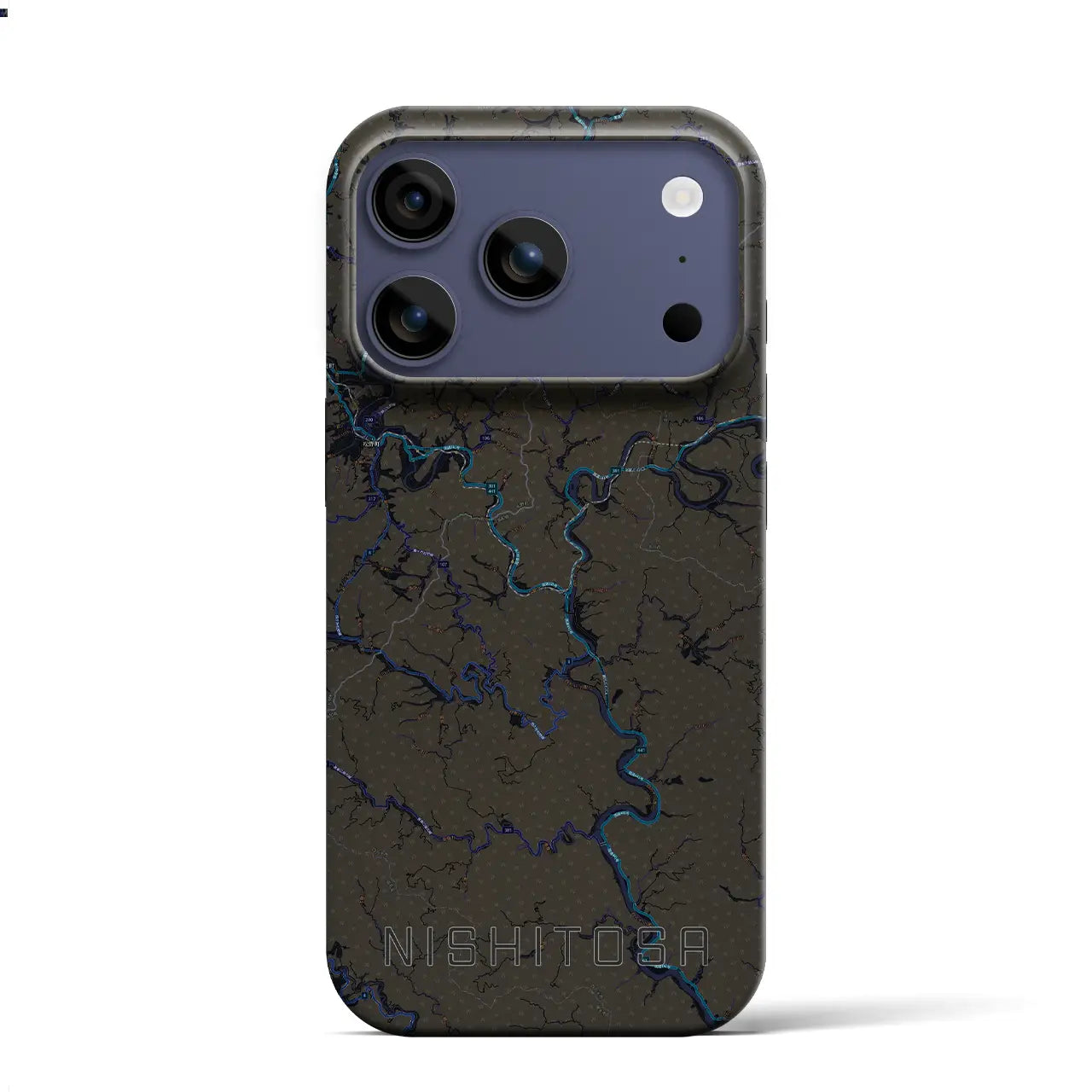 【西土佐（高知県）】地図柄iPhoneケース（バックカバータイプ）