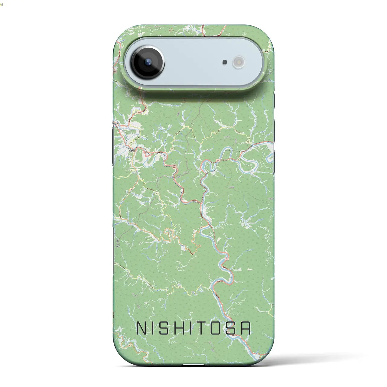【西土佐（高知県）】地図柄iPhoneケース（バックカバータイプ）