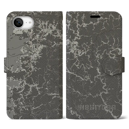 【西土佐（高知県）】地図柄iPhoneケース（手帳タイプ）