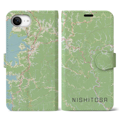 【西土佐（高知県）】地図柄iPhoneケース（手帳タイプ）