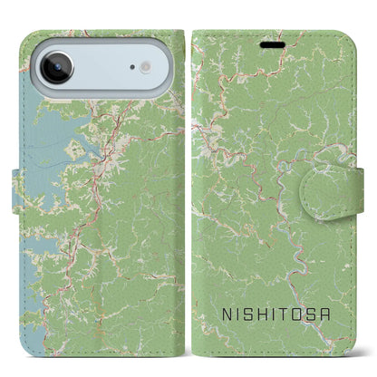 【西土佐（高知県）】地図柄iPhoneケース（手帳タイプ）