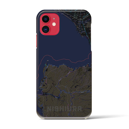 【西浦（静岡県）】地図柄iPhoneケース（バックカバータイプ）