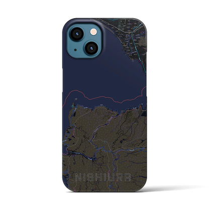 【西浦（静岡県）】地図柄iPhoneケース（バックカバータイプ）