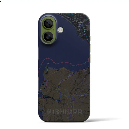 【西浦（静岡県）】地図柄iPhoneケース（バックカバータイプ）