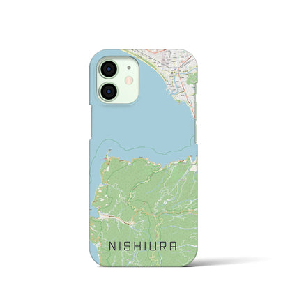 【西浦（静岡県）】地図柄iPhoneケース（バックカバータイプ）