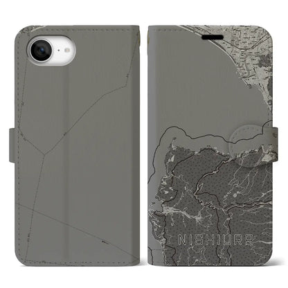 【西浦（静岡県）】地図柄iPhoneケース（手帳タイプ）