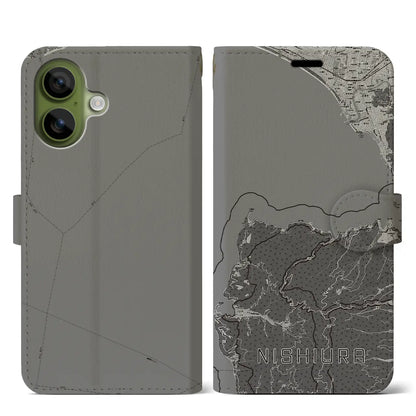 【西浦（静岡県）】地図柄iPhoneケース（手帳タイプ）