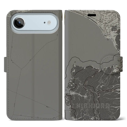 【西浦（静岡県）】地図柄iPhoneケース（手帳タイプ）