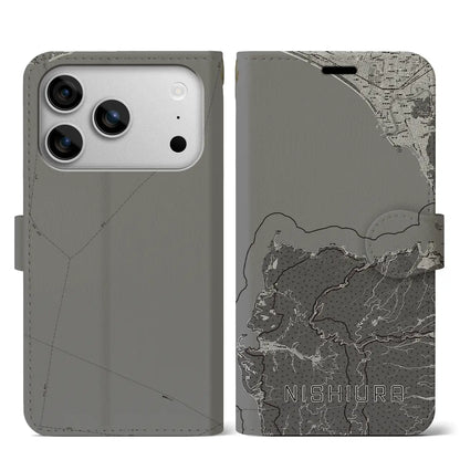 【西浦（静岡県）】地図柄iPhoneケース（手帳タイプ）