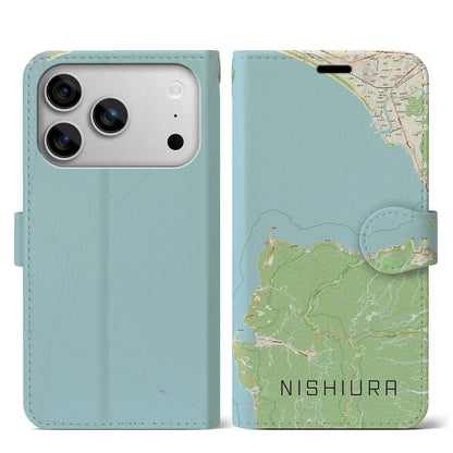 【西浦（静岡県）】地図柄iPhoneケース（手帳タイプ）