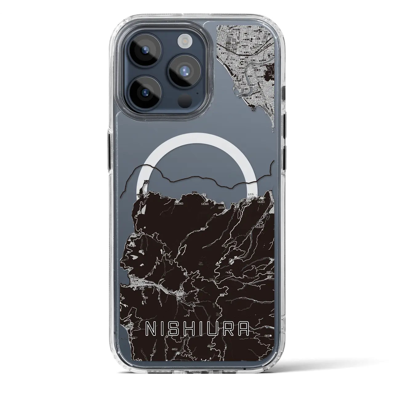 【西浦（静岡県）】地図柄iPhoneケース（MagSafeタイプ）