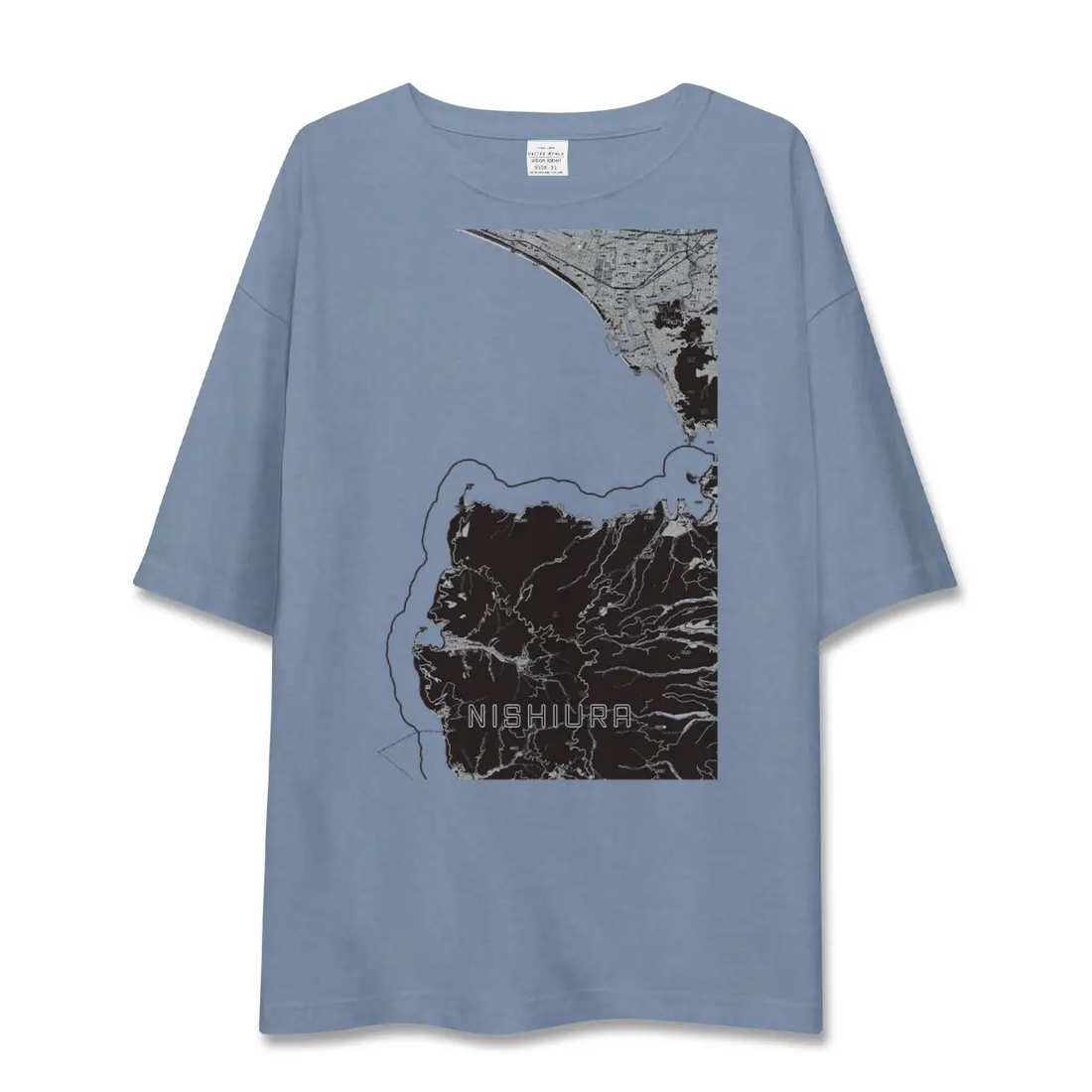 【西浦（静岡県）】地図柄ビッグシルエットTシャツ