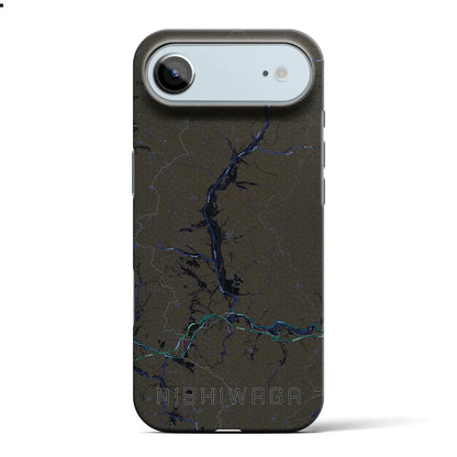 【西和賀（岩手県）】地図柄iPhoneケース（バックカバータイプ）