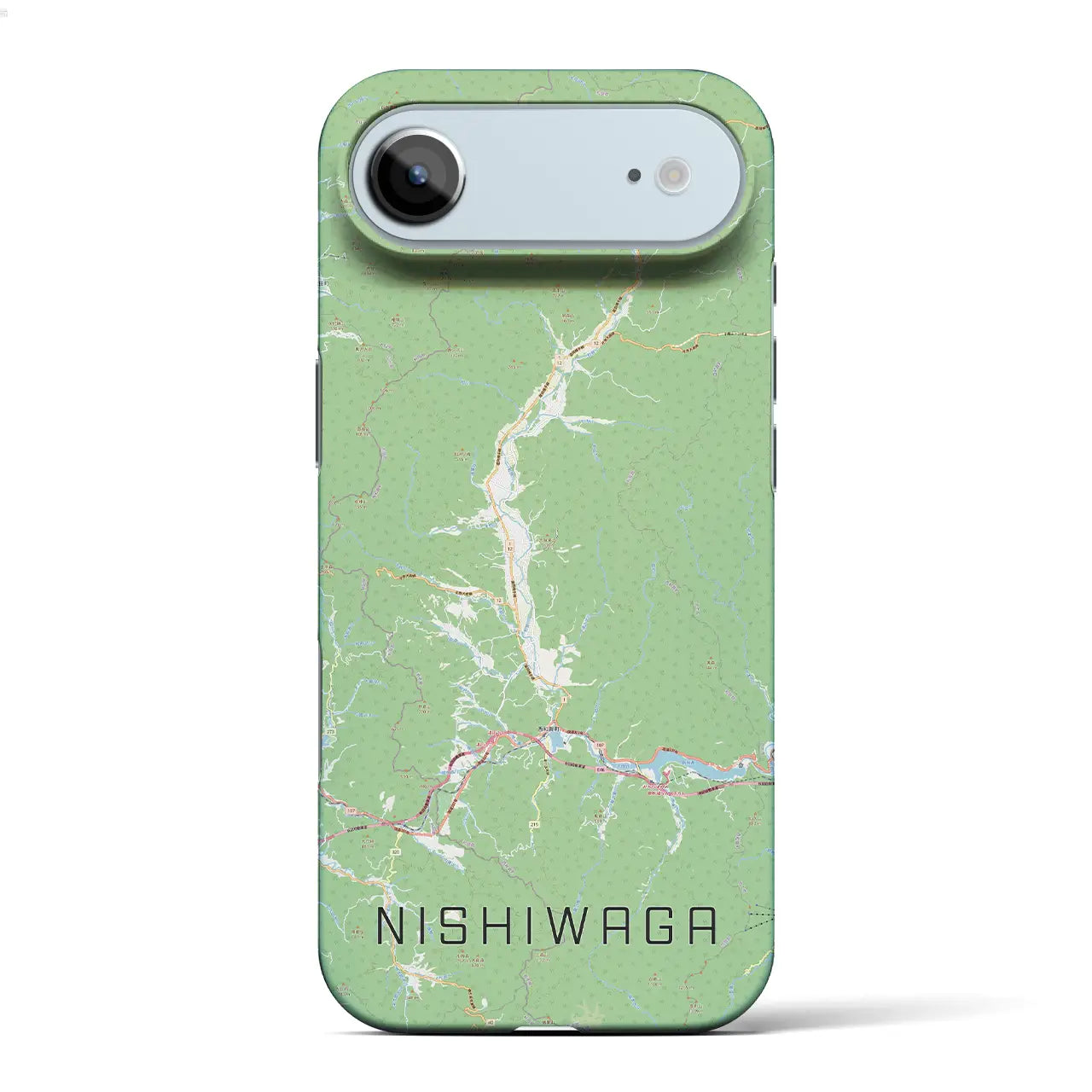 【西和賀（岩手県）】地図柄iPhoneケース（バックカバータイプ）