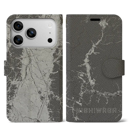 【西和賀（岩手県）】地図柄iPhoneケース（手帳タイプ）