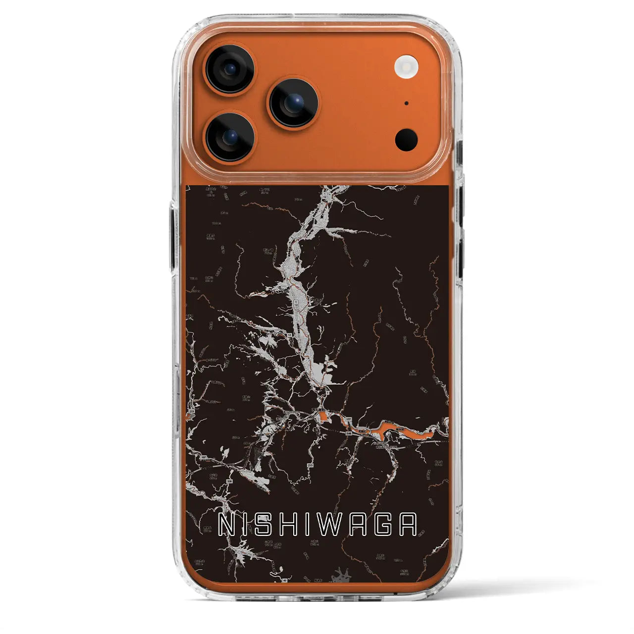 【西和賀（岩手県）】地図柄iPhoneケース（MagSafeタイプ）