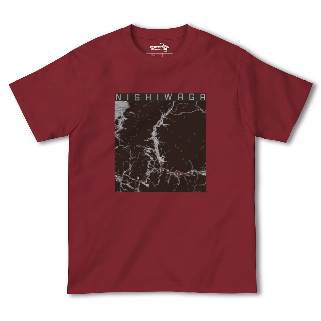 【西和賀(岩手県)】地図柄ヘビーウェイトTシャツ