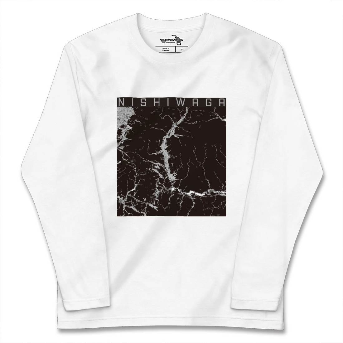 【西和賀(岩手県)】地図柄ロングスリーブTシャツ