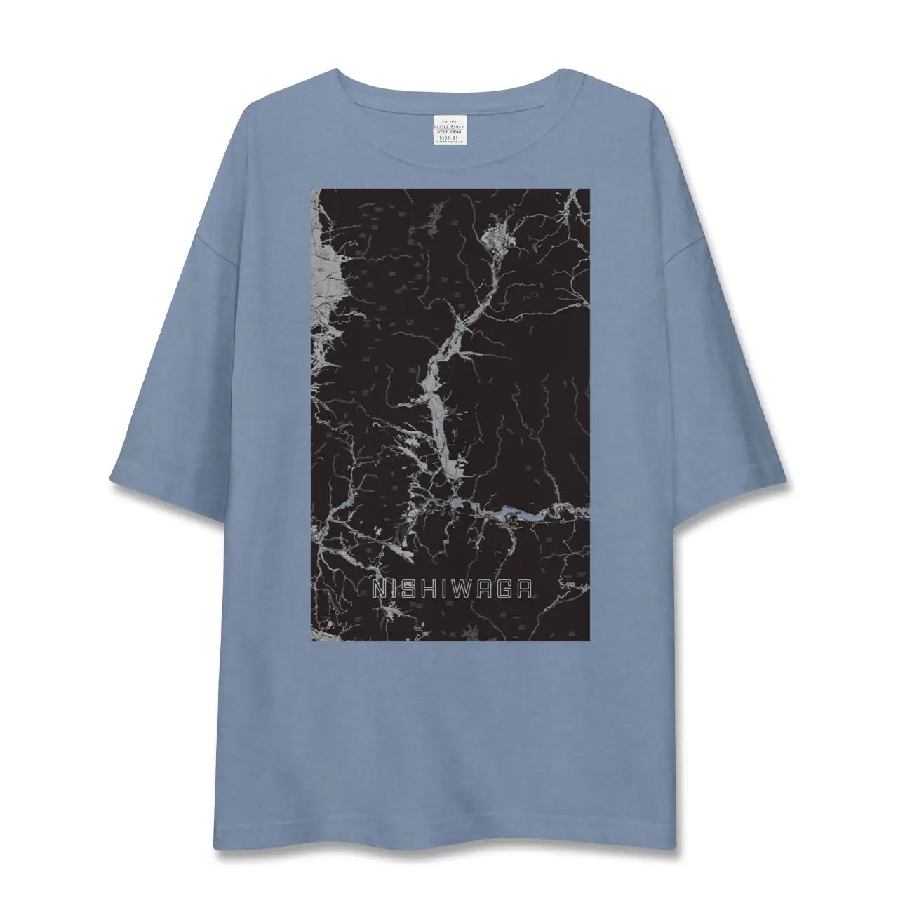 【西和賀（岩手県）】地図柄ビッグシルエットTシャツ