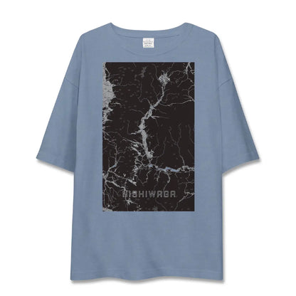 【西和賀（岩手県）】地図柄ビッグシルエットTシャツ