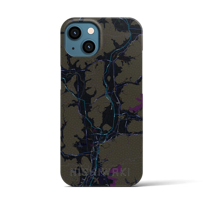 【西脇（兵庫県）】地図柄iPhoneケース（バックカバータイプ）