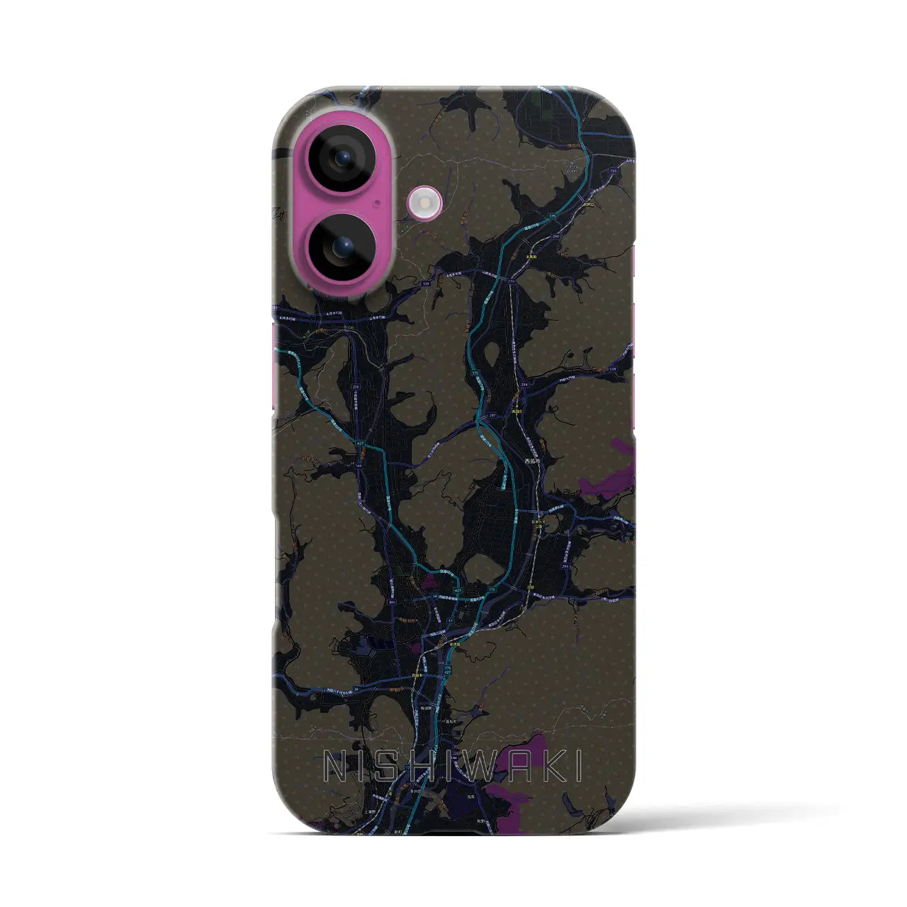 【西脇（兵庫県）】地図柄iPhoneケース（バックカバータイプ）