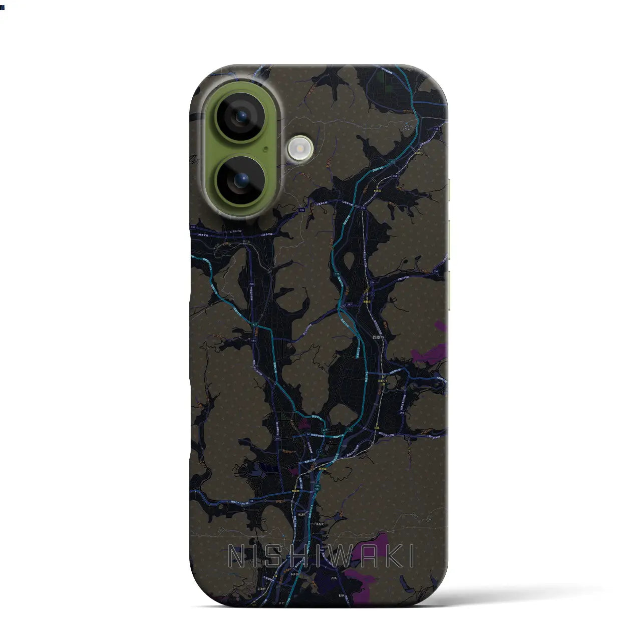 【西脇（兵庫県）】地図柄iPhoneケース（バックカバータイプ）